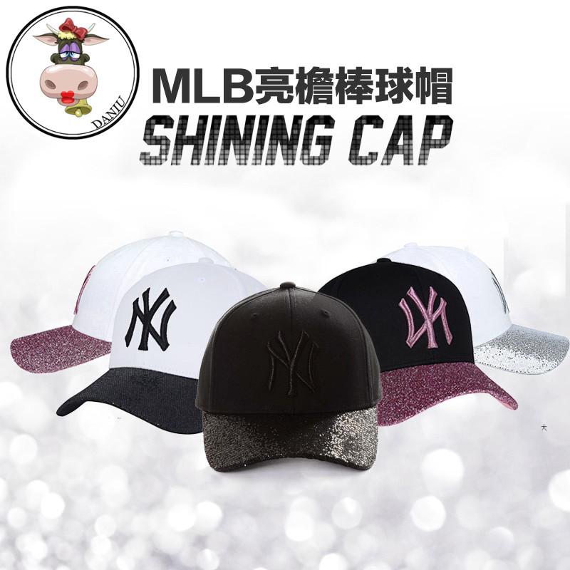 ยิงจริงที่เกิดขึ้นจริง [GP Korea แท้] หมวกกีฬาเบสบอลของแท้ Yankees NY แบบ MLB ที่มีฝาปิดกันแดดที่สว่างสดใส