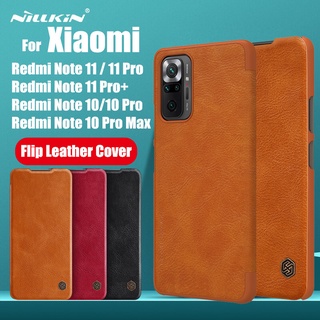 Xiaomi Redmi Note 11 11S Pro Pro+ Case NILLKIN Leather Qin Leather Case Slide Camera Case For Xiaomi Redmi Note 10 Pro Max Cover