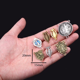 10 ชิ้น ใหม่ คาทอลิก สร้อยคอ สร้อยข้อมือ ตัวเชื่อมต่อ พระเยซู พระคริสต์ หลายตัว สร้อยคอ สร้อยข้อมือ เหรียญสามเหลี่ยม