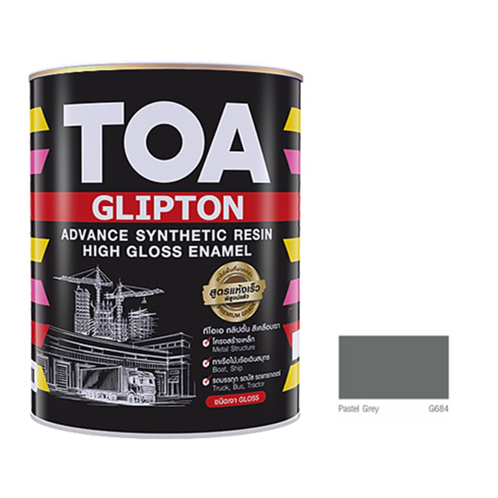 TOA Glipton สีเคลือบเงา สีน้ำมัน ทาไม้ ทาเหล็ก ทีโอเอ กลิปตัน ขนาด 1/4 ...