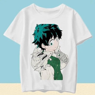 เสื้อยืดผู้ชาย90 เสื้อยืดสีพื้น เสื้อยืดแขนสั้นพิมพ์ลาย My Hero Academia เสื้อวินเทจผญ เสื้อวันพีช