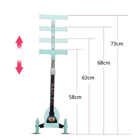 ภาพหน้าปกสินค้าพร้อมส่ง สกู๊ตเตอร์ 3 ล้อ สกู๊ตเตอร์เด็ก มีไฟ Scooter พับเก็บง่าย ปรับความสูงได้ 4 ระดับ จากร้าน puinooncii บน Shopee