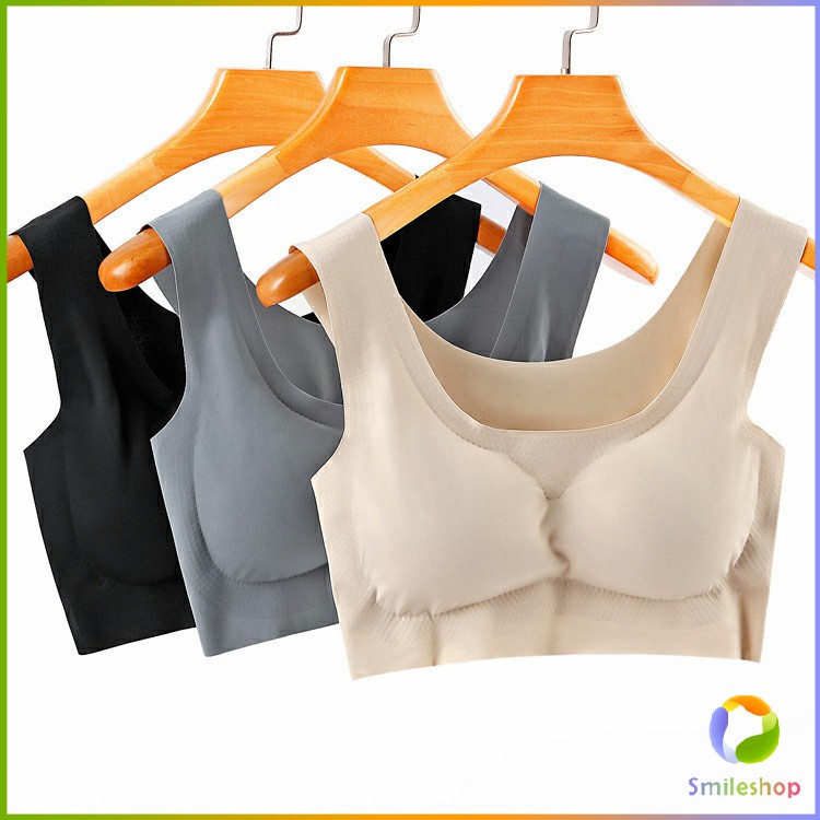 smileshop-บราสปอร์ตผู้หญิง-ชุดชั้นในไร้รอยต่อ-บราไร้โครง-เข้ารูป-womens-sports-bra