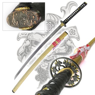 JAPAN Samurai Sword ดาบซามูไร คาตานะ Katana ( ดาบญี่ปุ่น ดาบนินจา ) ใบดาบ เปิดคม ดาบ YW 100344