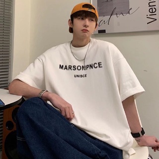 เสื้อยืดแขนสั้น พิมพ์ลายตัวอักษร ทรงหลวม ขนาดใหญ่ แฟชั่นฤดูร้อน สําหรับผู้ชาย และผู้หญิง
