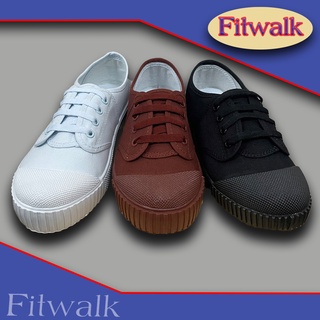 รองเท้านักเรียนชาย รองเท้าผ้าใบ พละ นักเรียนFitwalk รุ่น FW-9021