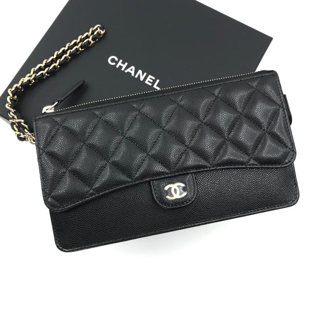 Chanel classic pouch on sale black