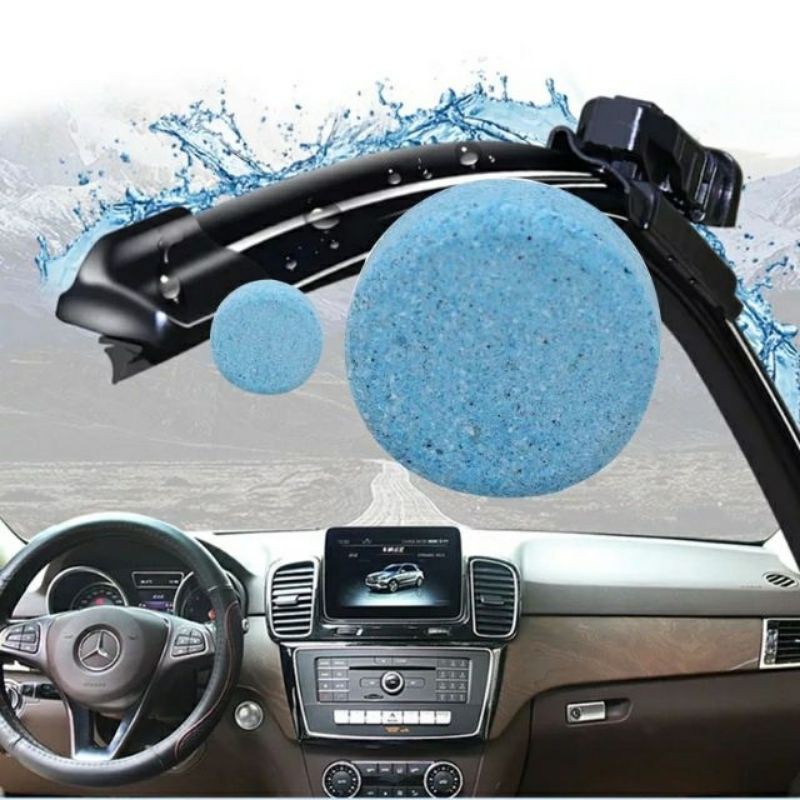 น้ำยาล้างกระจกรถยนต์-1เม็ด-น้ำยาล้างกระจกรถชนิดเม็ด-แบบละลายน้ำ-ใส่ในหม้อพักน้ำ-ฉีดล้างกระจกรถ-ล้างคราบสกปรก