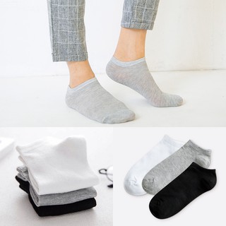 ภาพขนาดย่อของภาพหน้าปกสินค้าถุงเท้า ข้อสั้น 1 คู่ Black / Grey / White Socks เนื้อผ้านุ่มสบาย ระบายอากาศ ไม่อับชื้น ไม่ส่งกลิ่นเหม็น 黑白灰 袜子 จากร้าน shenggaozhou2489 บน Shopee ภาพที่ 2