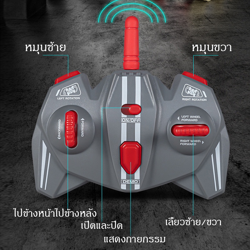 รถบังคับหมุน-รถแข่ง-รุ่นเล็ก360องศา-รีโมทควบคุม-ตัวรถชาร์ต-รถผาดโผนพร้อมไฟแข่ง-รถบังคับวิทยุสำหรับเด็กฟรีหมวก3ใบ