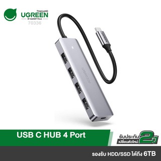 สินค้า UGREEN USB C Hub 4 Ports Type C to USB 3.0 Hub with 5V Micro USB PD รุ่น 70336 สำหรับ โน๊ตบุ๊ค MacBook Pro, iMac, iPad Pro โทรศัพท์มือถือ สมาร์ทโฟน Galaxy Note 10 S10 S9, LG, Google Chromebook Pixelbook,XPS, Rift S,Yoga
