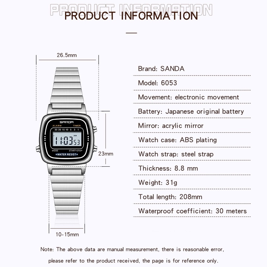 sanda-นาฬิกาปลุกดิจิทัล-โครโนกราฟ-อิเล็กทรอนิกส์-แบรนด์หรู-led-กันน้ํา-แนวสปอร์ต-ลําลอง-แฟชั่นสําหรับผู้หญิง
