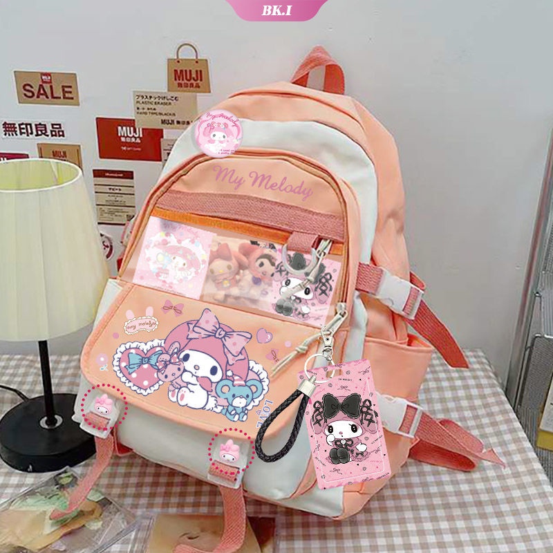 กระเป๋าเป้สะพายหลัง-ลายการ์ตูน-sanrio-hello-kitty-my-melody-kuromi-cinnamoroll-สไตล์เกาหลี-สําหรับเด็กผู้หญิง-นักเรียน