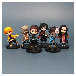 ถูกที่สุด ดาบพิฆาตอสูร Action Figure Kimetsu no Yaiba โมเดลดาบพิฆาตอสูร เซ็ต 6 ตัว ขนาดความสูง 7 ซม. มีฐาน  งานสวย