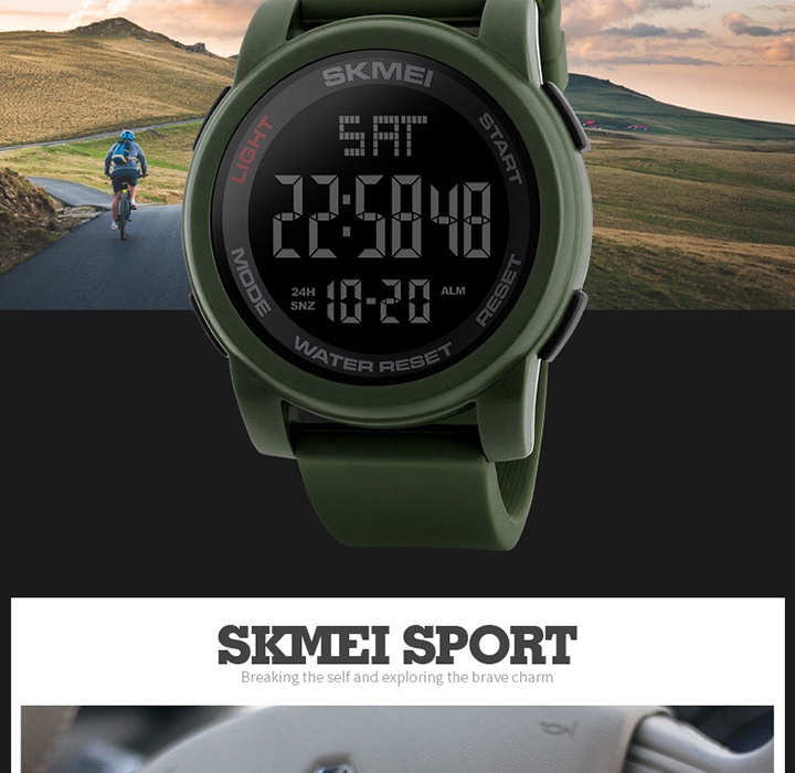 รายละเอียดเพิ่มเติมเกี่ยวกับ SKMEI นาฬิกาข้อมือดิจิตอล กันน้ำ เหมาะใส่เล่นกีฬา มี 3 สี สำหรับผู้ชาย
