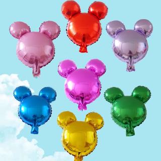 1pcs Mini Mickey Head Aluminum Foil Balloons Kids Mickey Mouse Toys Ball Birthday Party Decorations Cartoon Animal Head Balloon