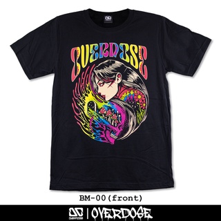Overdose T-shirt เสื้อยืดคอกลม สีดำ รหัส BM-00(โอเวอโดส)