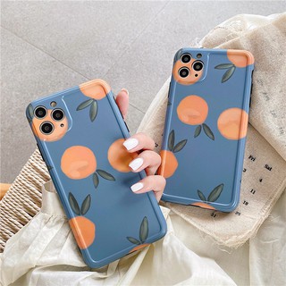 เคสไอโฟน เคสซิลิโคน 11 promax iPhone case เคสนิ่ม เนื้อซิลิโคน for iPhone X XS MAX XR  7+ 8PLUS ส้มจีน TPU-R082