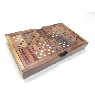 เกมโดมิโน่ไม้ 6 จุด 28 ชิ้น Wooden Board Game