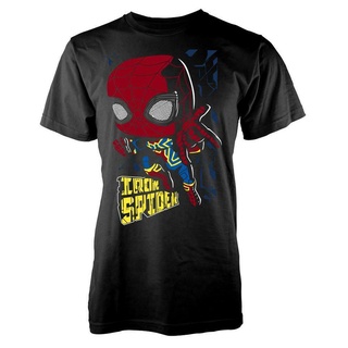 เสื้อยืด พิมพ์ลาย Superhero Iron Spider End Infinity Game War คุณภาพสูง แฟชั่นสําหรับผู้ชายS-5XL