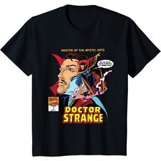 เสื้อยืดผ้าฝ้ายพรีเมี่ยม เสื้อยืด พิมพ์ลายการ์ตูน Marvel Doctor Strange Master of Mystic Arts