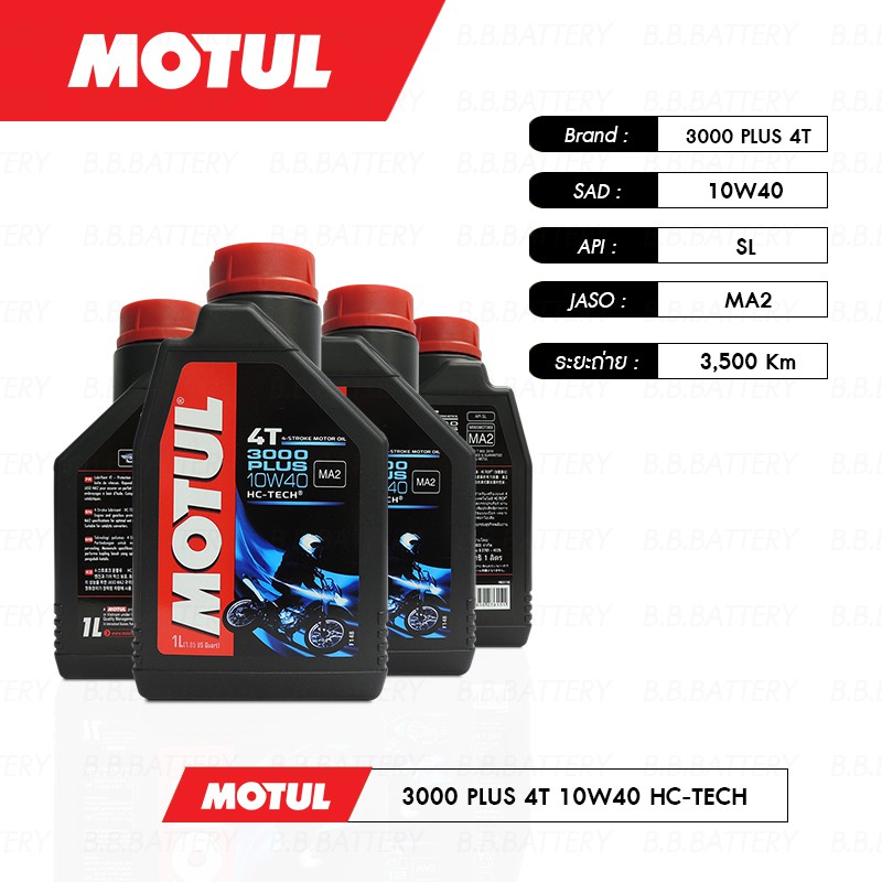 ชุดถ่ายน้ำมันเครื่อง-motul-3000-plus-4t-10w40-hc-tech-4-กระปุก-maxum-tech-60-mt401e-1-ลูก-honda-cbr-750f