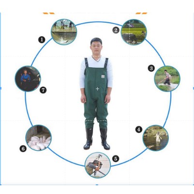 ภาพหน้าปกสินค้า️ถูกและดี ️ ชุดเอี๊ยมกันน้ำ PVC ชุดกันน้ำ เอี๊ยมกันน้ำพร้อมรองเท้าบู๊ท ไซต์ 41-45 ชุดทำสวนทำนา