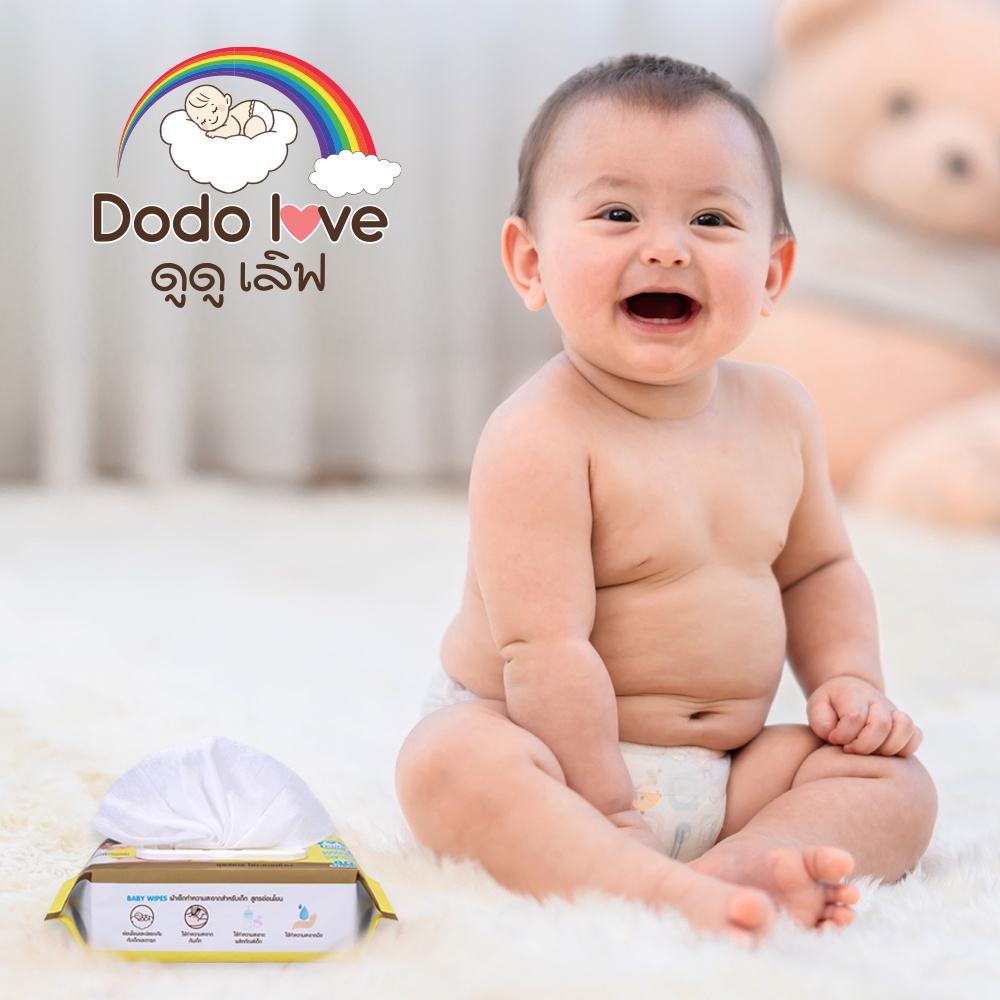 [ยกลัง6] DODOLOVE ทิชชู่เปียก Baby Wipes ผ้าเช็ดทำความสะอาดสำหรับเด็ก ออร์แกนิค ทิชชู่ ทิชชูสำหรับเด็ก - 3