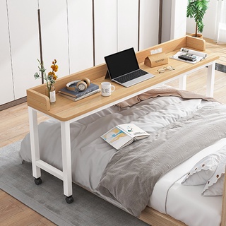 โต๊ะทำงานแบบคร่อมเตียงนอน มีล้อเลื่อนเคลื่อนย้ายง่าย เฟอร์นิเจอร์แต่งบ้านมินิมอล  ส่งฟรี