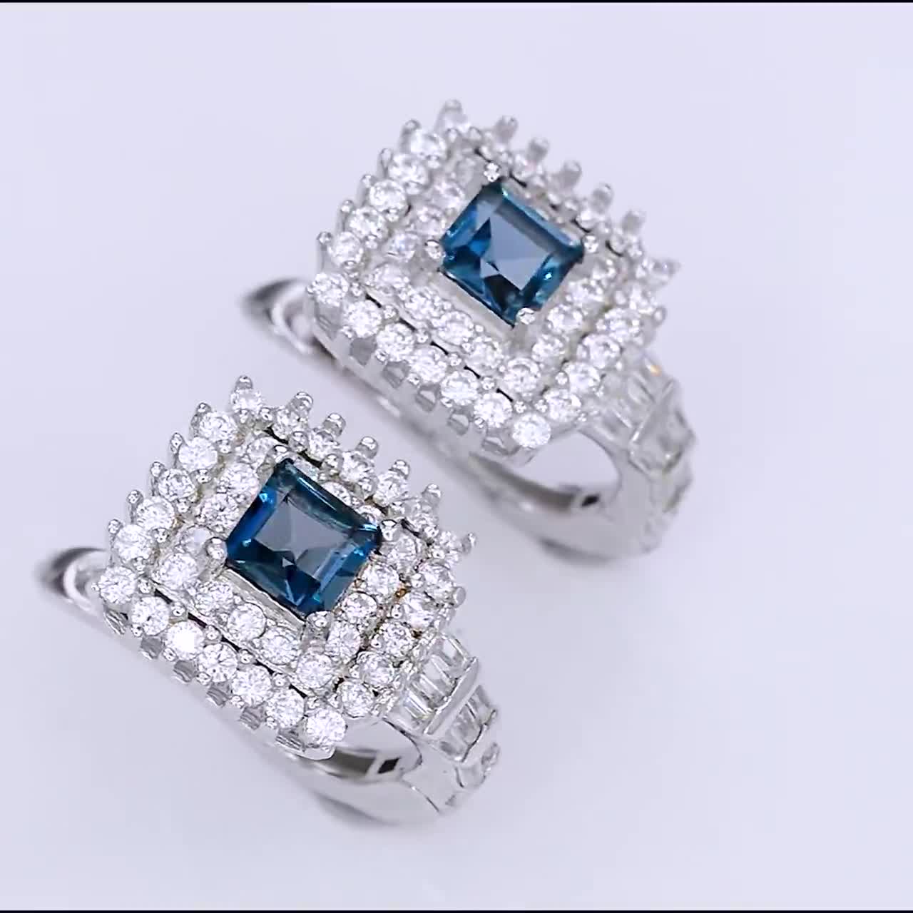 ต่างหู-ลอนดอนบลูโทปาซ-เงินแท้-92-5-ชุบโรเดียม-earring-london-blue-topaz-silver-92-5-amp-rhodium