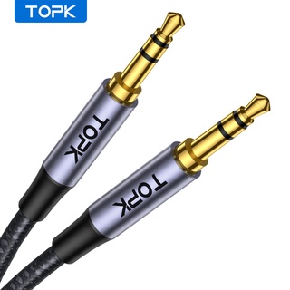 TOPK YP13 3.5mm Jack Aux Cable for Speaker Headphone Car Male to Male to Female Aux Audio Cable