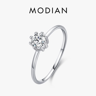 ภาพหน้าปกสินค้าModian แหวนเงินสเตอร์ลิง 925 4 มม. เครื่องประดับ สําหรับผู้หญิง งานแต่งงาน ซึ่งคุณอาจชอบราคาและรีวิวของสินค้านี้