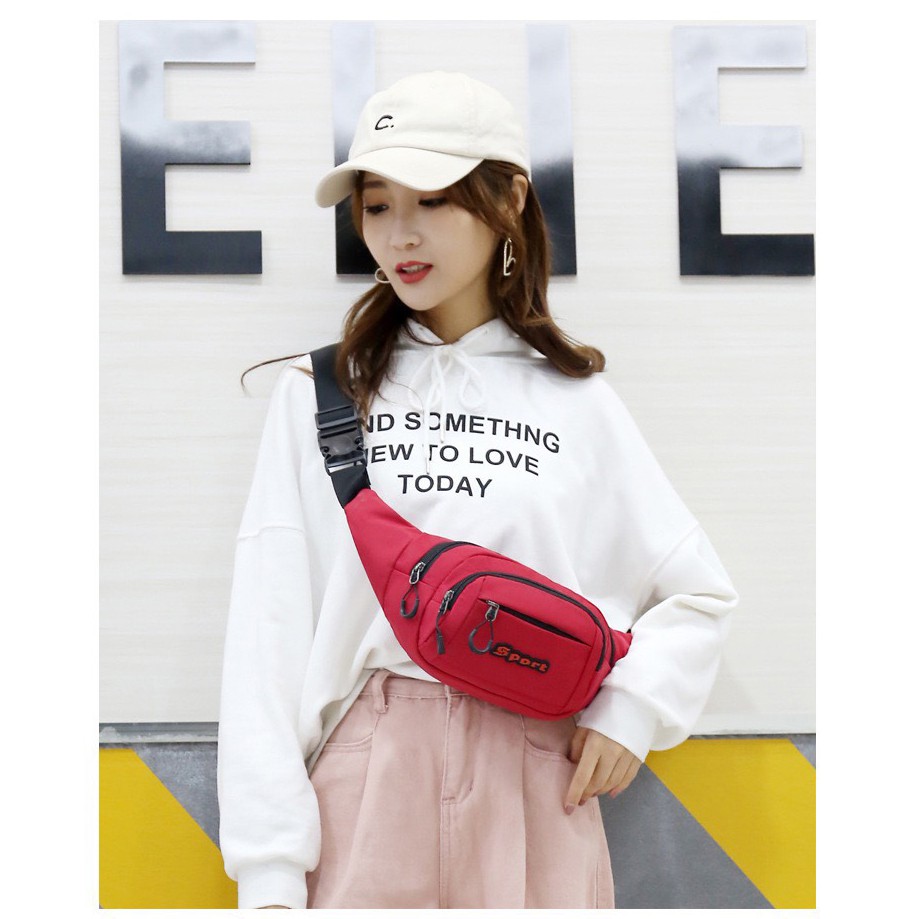 ภาพสินค้า(B502-480) กระเป๋าคาดอก คาดเอว เนื้อผ้าดี สปอร์ต สไตล์เกาหลี แฟชั่น จากร้าน fashion.shop502 บน Shopee ภาพที่ 5