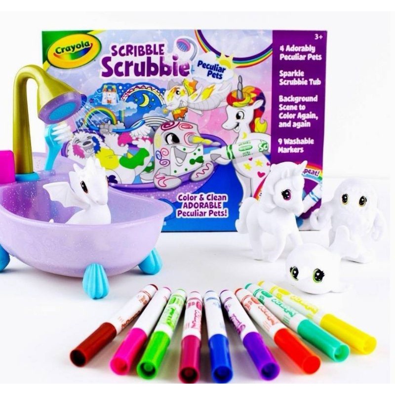 crayola-scribble-scrubbie-peculiar-pets-ชุดระบายสีและอาบน้ำสัตว์เลี้ยงในตำนาน