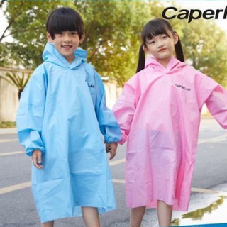 เสื้อกันฝนเด็ก เสื้อกันฝน เสื้อกันฝนสำหรับเด็ก Raincoat ปอนโช CAPERLAN