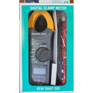 "รุ่นยอดนิยม"DIGITAL CLAMP METER คลิปแอมป์ KEW SNAP 200  วัดค่าทางไฟฟ้า ดิจิตอลแคล้มป์มิเตอร์ คู่ตัวช่างมืออาชีพ