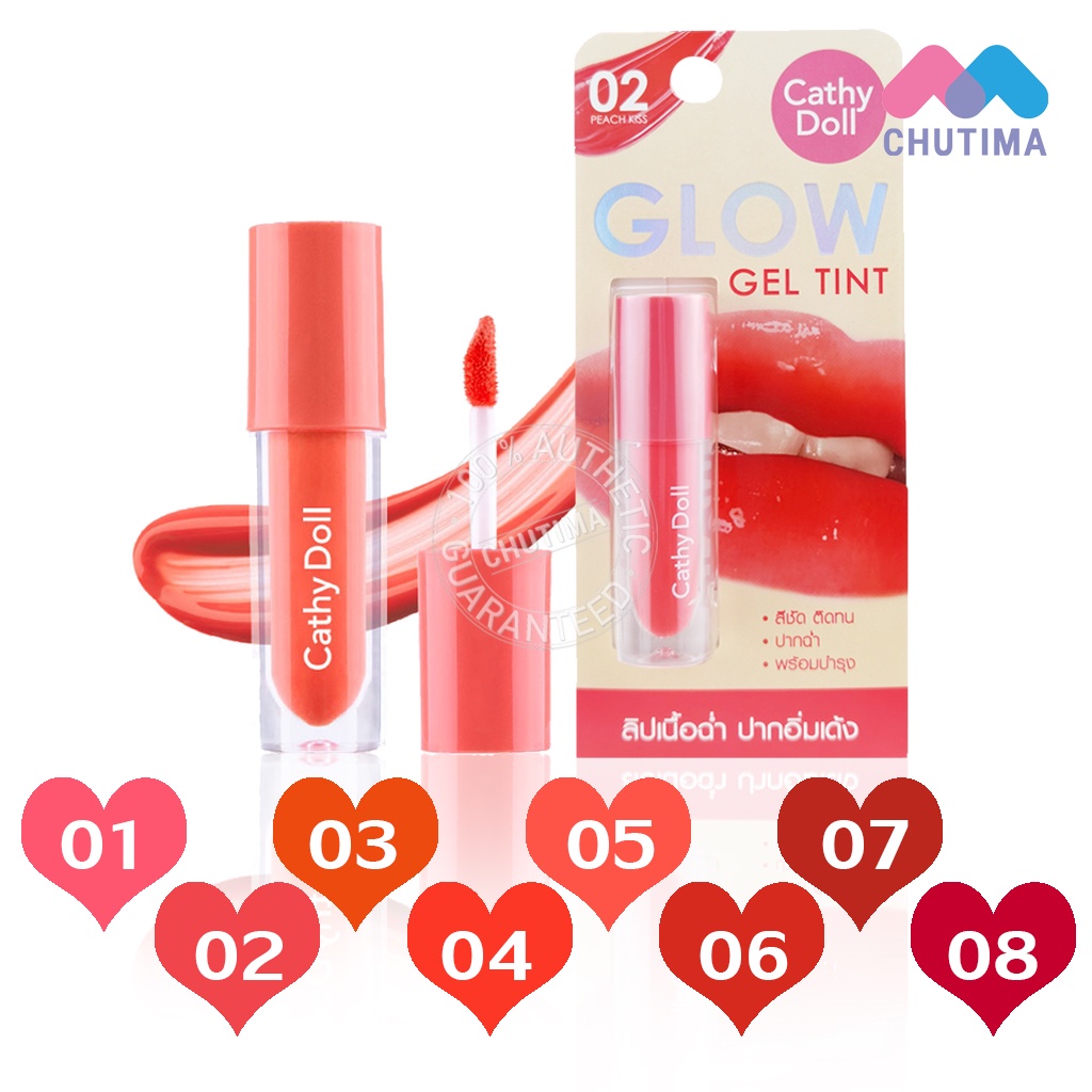 ภาพหน้าปกสินค้าลิปทินท์เนื้อฉ่ำ เคที่ดอลล์ โกลว์ เจลทินท์ Cathy Doll Glow Gel Tint 2.4 g.