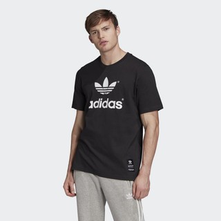 ADIDAS ORIGINALS เสื้อยืด TREFOIL HISTORY 72 แท้ สี BLACK