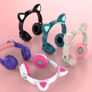 🐈🎧🐈รุ่นZW-028/หูฟังมาใหม่ ไฟLed เป็นหูแมวบลูทู ธ 5.0 หูฟังแมวสนับสนุน Tf การ์ด🐈🎵🐈