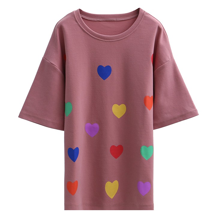 fbashop-เสื้อยืดสกรีนหัวใจหลายสี-แต่ไม่หลายใจ-ใส่แล้วดูเกร๋-ไม่ซ้ำใครแน่นวลลลล