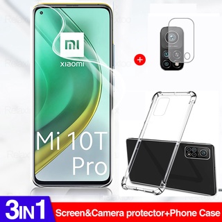 3In1 ฟิล์มไฮโดรเจลสําหรับ Xiaomi Mi 10T Pro เคสสําหรับ Xiomi Mi 10T Lite 10Tlite T10