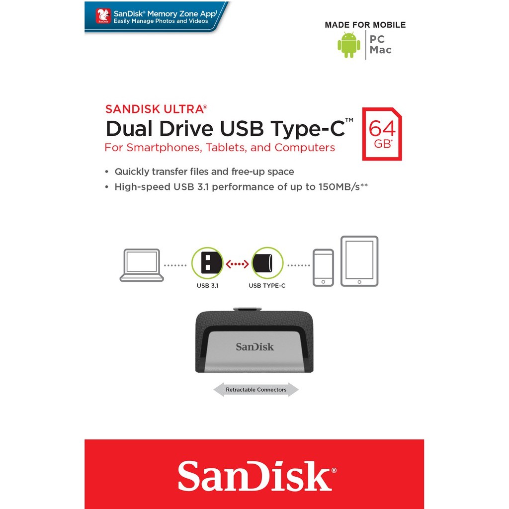 ภาพหน้าปกสินค้าSanDisk Ultra Dual Drive USB Type-C 64GB (SDDDC2-064G-G46) จากร้าน sandisk_thailand_officialshop บน Shopee
