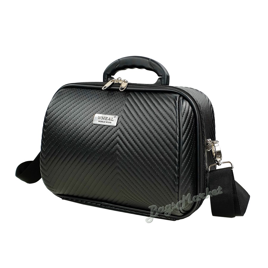 bagsmarket-กระเป๋าเดินทางเซ็ทคู่-16-12-นิ้ว-กระเป๋าเดินทางล้อลาก-luxury-black