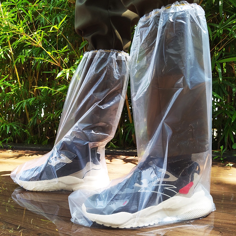 พร้อมส่ง-ที่ครอบรองเท้ากันฝน-ถุงคลุมรองเท้า-รุ่นยาว-แบบหนา-แพ็ค-1-คู่-ถุงหุ้มรองเท้า-ถุงคลุมเท้า-รองเท้ากันฝน-xt001