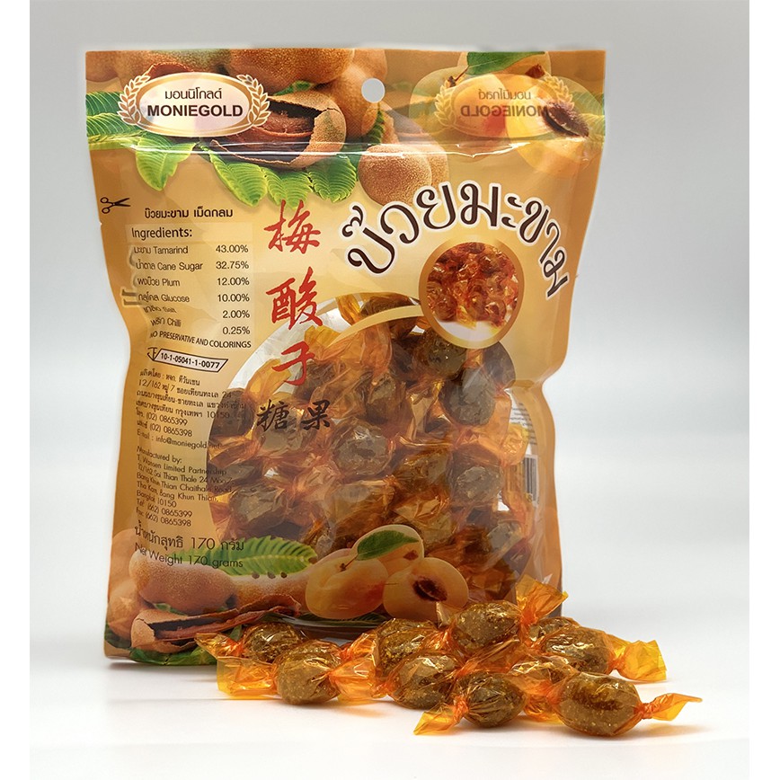 Moniegold มอนนิโกลด์ บ๊วยมะขามเม็ดกลม | Shopee Thailand