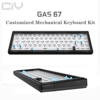 ZUOYA GAS67 customized Mechanical keyboard kit hot-swappable  Wired RGB Backlit Gasket Structure keyboard For Cherry Gat