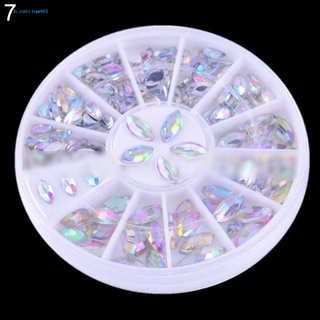 Farfi  Colorful Shiny Nail Art Decoration Wheel Colorful Star DIY Manicure Accessory