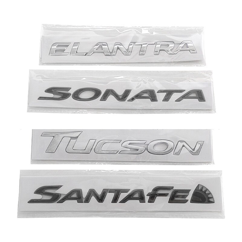 สติกเกอร์โลโก้ตัวอักษรภาษาอังกฤษ-santafe-tucson-สําหรับตกแต่งรถยนต์-hyundai-elantra-santafe