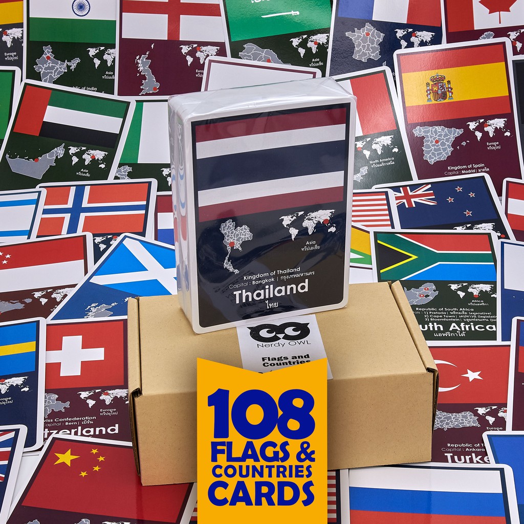 แฟลชการ์ด-บัตรคำ-การ์ดคำศัพท์-flash-cards-ธงชาติ-ประเทศ-ชุด1-flags-amp-countries-part-1-108-ใบ-ของเล่นเสริมพัฒนาการ