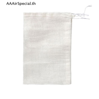 【AAAirSpecial】ถุงหูรูด ผ้าฝ้าย ขนาดใหญ่ 8x10 ซม. ใช้ซ้ําได้ สําหรับใส่สบู่ สมุนไพร ชา 10 ชิ้น【TH】